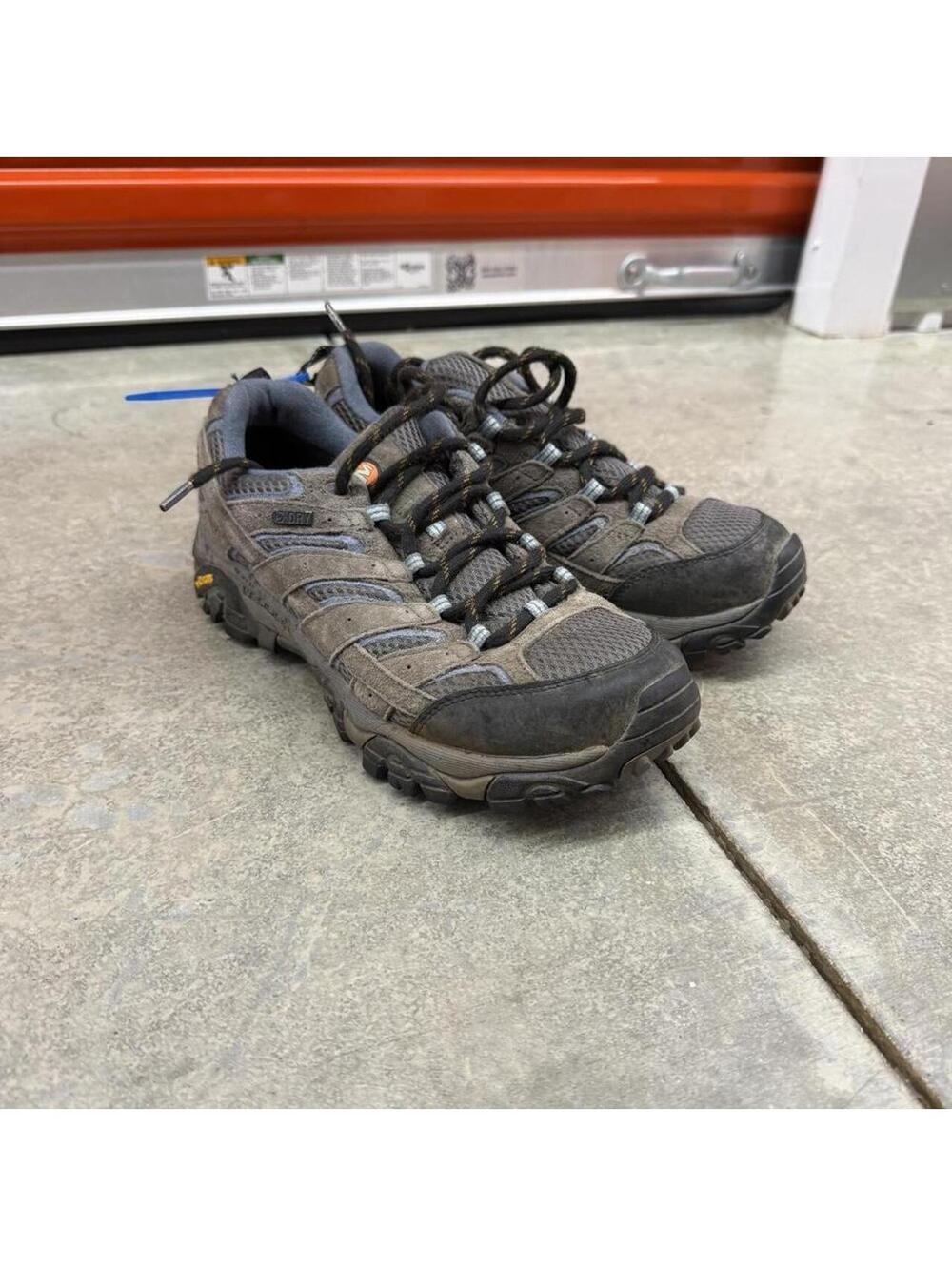 MERRELL MOAB 2 VENT WATERPROOF BROWN AND BLUE HIKING SHOES SIZE 10 WOMENS